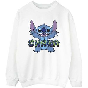 Li-cense Disney dames lilo and stitch ohana blauw glitch sweatshirt
