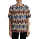 Dolce & Gabbana, Dames, Tops, Veelkleurig, Maat: XS Katoen,