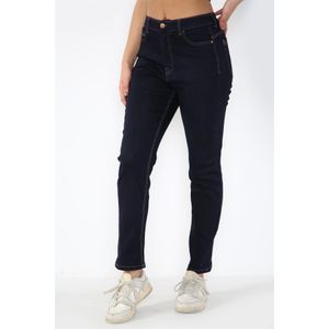 Magic - Magic Shaping - Hoog Getailleerde Jeans - Indigoblauw - Rechte Pijpen