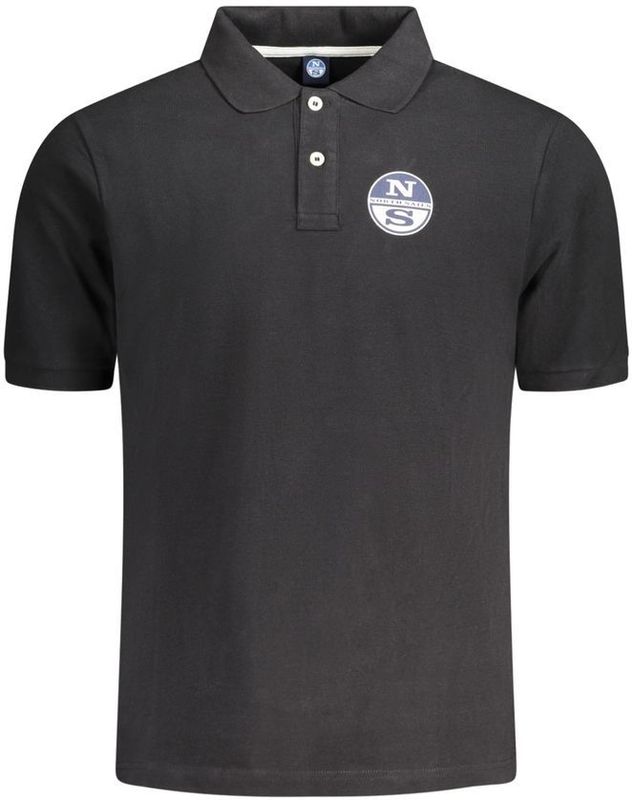 North Sails - Zwart - Poloshirt - Katoen - Heren met Nautische Print