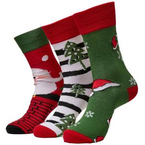 Urban Classics Kerstman uniseks volwassen kerstman sokken (set van 4)