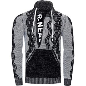 Rusty Neal - Gebreide Trui - Casual Pasvorm - Opstaande Kraag