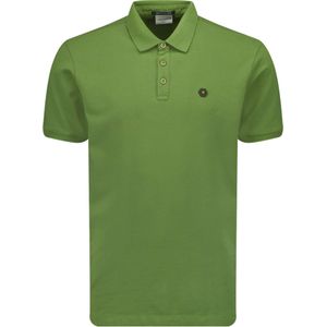 No Excess Polo korte mouw pique garment dyed green