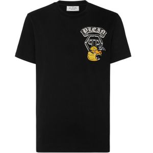 Philipp Plein - T-shirt - Wit - Round Neck SS Gothic Duck - Katoen
