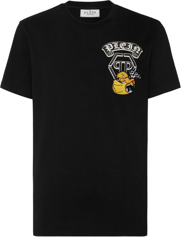 Philipp Plein - T-shirt - Wit - Round Neck SS Gothic Duck - Katoen