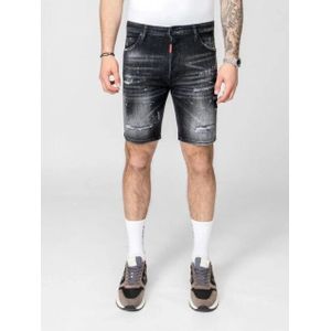 My Brand Red paint short denim