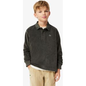 Lacoste - Juniors Velours Polo Shirt - Groen - Lange Mouwen