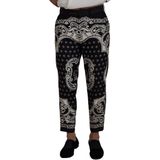 Dolce & Gabbana - Pt0116 - Chino Broek - Zwart-wit - Bandana Print