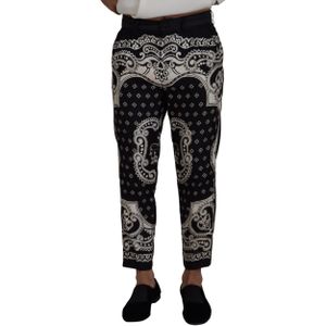 Dolce & Gabbana - Pt0116 - Chino Broek - Zwart-wit - Bandana Print