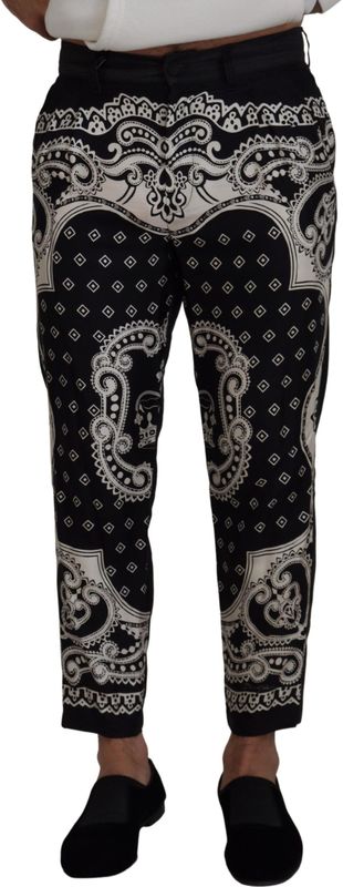 Dolce & Gabbana - Pt0116 - Chino Broek - Zwart-wit - Bandana Print
