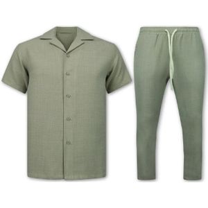 Linnen Twinset - Beige - 100% Polyester - Oversized Pasvorm