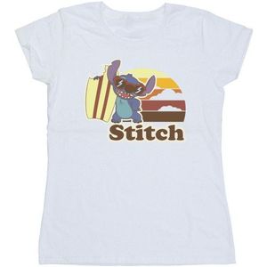 Li-cense Disney dames lilo and stitch bitten surfboard katoenen t-shirt