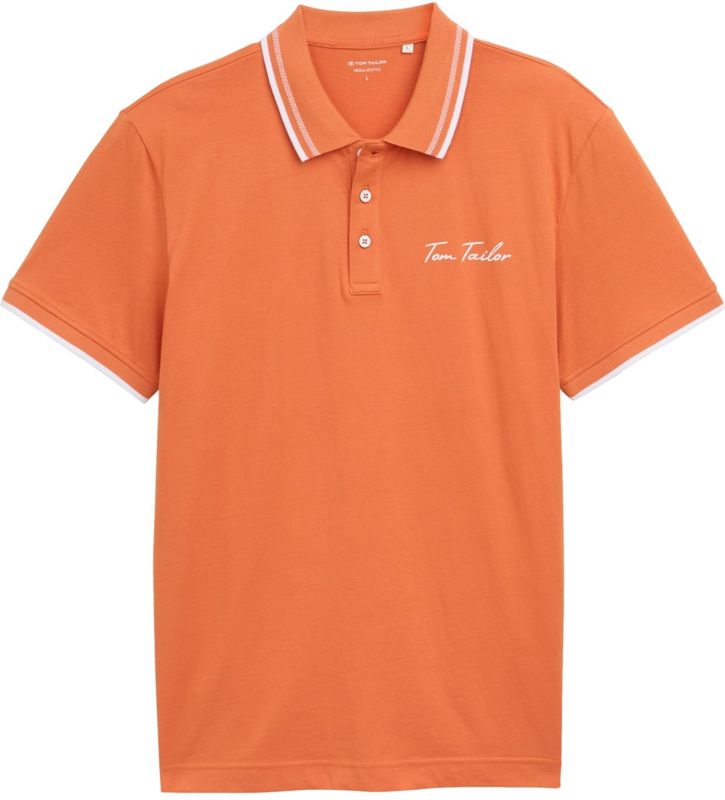 Tom Tailor - Poloshirt - Effen - Katoen - Korte Mouwen