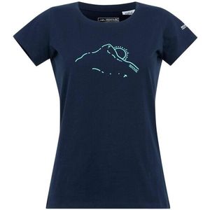 Regatta - Dames Breezed V Mountain T-shirt - 100% BCI Katoen - Grafisch Drukwerk