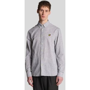 Lyle & Scott - Linnen Mix Oxford Shirt - Donker Marineblauw - Overhemden