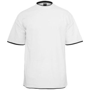 Urban Classics Heren lang t-shirt met contrastdetail