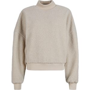 Urban Classics Dames sherpa sweater met staande kraag