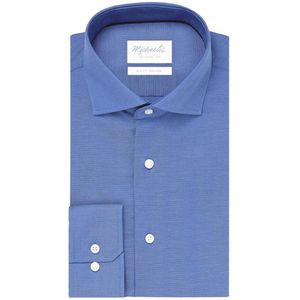 Michaelis Uni blue oxford katoenen overhemd