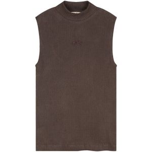 Olaf Hussein - W220111 - Top zonder Mouw - Bruin