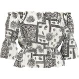 IZIA Blouse  zwart / wit