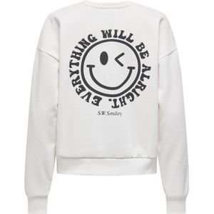 Only - ONLSMILEY - Sweater - Cloud Dancer - O-hals - Lange Mouwen
