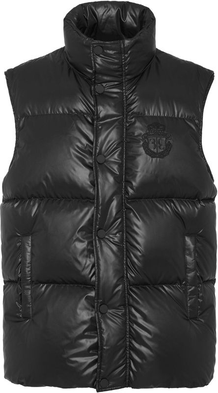 Kort Vest - Nylon Puffervest - Zwart - 90% Ganzendons - Hoog Nekontwerp