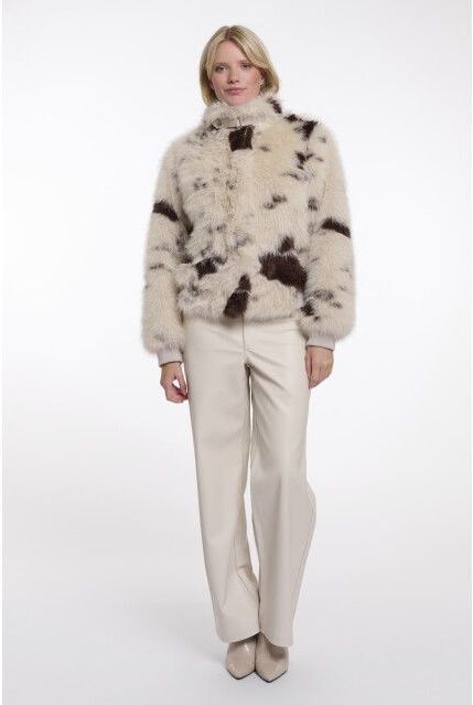 Rino & Pelle short fake fur jacket ambra.7002511 cow girl