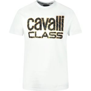 Cavalli Class - T-shirt - Wit - Snake Skin Logo