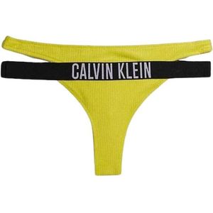 Calvin Klein Bikinibroekje met geribd detail voor dames