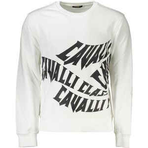 Cavalli Class - Witte Baumwollpullover - Sweatvest - Heren