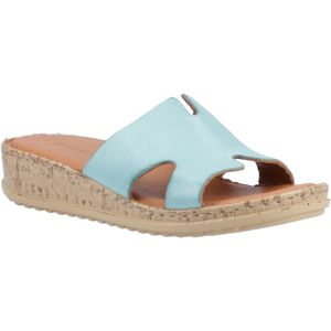 Hush Puppies - Eloise - Leren Sandalen - Aqua