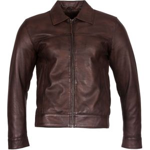 Leren Jassen - Retro Nappaleren Bikerjack