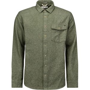 No Excess Shirt check2 coloured twill smoke