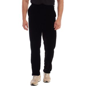 Emporio Armani - Fluwelen Herenpantalon - Zwart - Hoge Taille