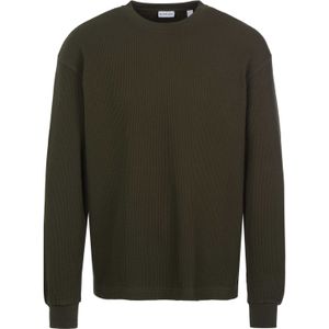 Burberry - Katoenen Wafelgebreide Top - Bruin - 100% Katoen - Lange Mouwen