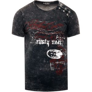 Rusty Neal - T-Shirt - Zwart - 100% Katoen