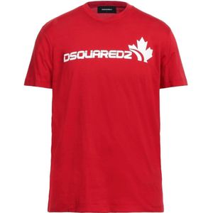 Dsquared2 - Maple Leaf Logo - T-shirt - Wit - Cool Fit