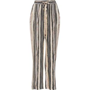 Driekwartbroek - Gestreept - Wijde Pijpen - Viscose-Crepe