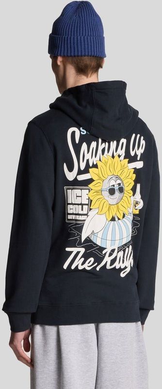Lyle & Scott - Pool Bar Graphic - Pullover Hoodie - Donker Navy