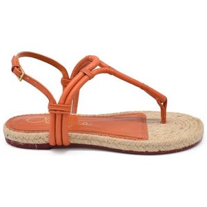Charlotte Olympia - Sandalen - Oranje - Leer en Touwzool - Gemaakt in Italië