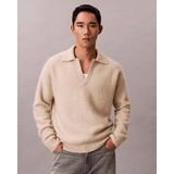 Calvin Klein - Trui - Beige - Knitwear - Lange Mouw - Normale Pasvorm