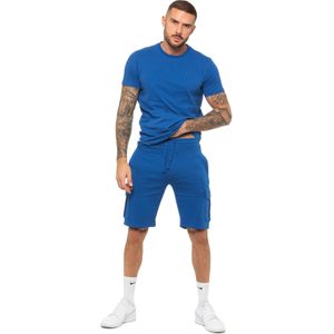 Enzo - Heren T-shirt Trainingspak - Blauw - Met Korte Broek Set