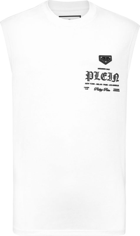 Philipp Plein - Mouwloze T-shirt - Wit - Katoen
