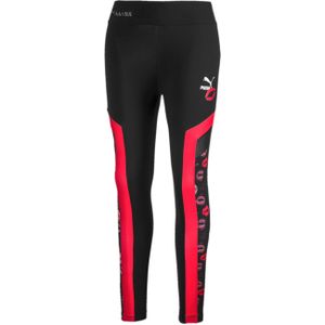 Puma - Legging Taped Graphic - Zwart - Strak