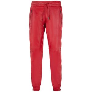 Leren Joggingbroek - Boston - Heren - Zwart - Ademend en Vochtafvoerend