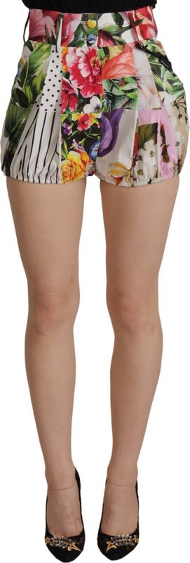 Dolce & Gabbana - Korte Broeken - Veelkleurig - Hoge Taille - Katoen