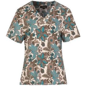G-Maxx - Bibian Top - Korte Mouwen - V-hals - Allover Bloemenprint