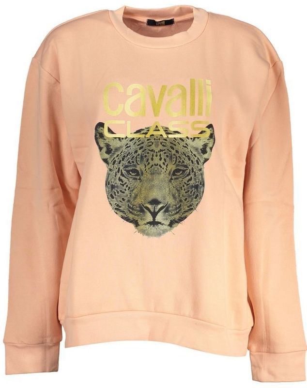 Cavalli Class - Sweatshirt - Roze - Dames - Chique Fleece met Ronde Hals