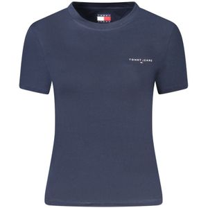 Tommy Hilfiger - T-shirt - Blauw - Katoen - Korte Mouwen