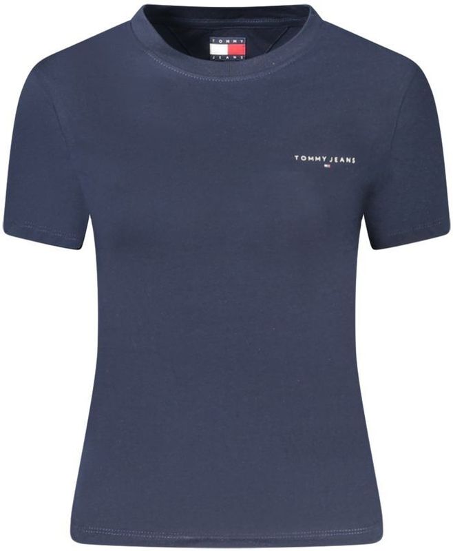 Tommy Hilfiger - T-shirt - Blauw - Katoen - Korte Mouwen